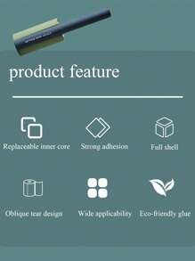 1入便攜式毛絨滾筒,立式家居必備黏滾筆刷,可撕式可去除灰塵和寵物毛髮60張 - 彩色 - 查看 8