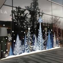 1 Miếng Cây thông noel Mô hình Giấy dán kính Với Xanh , UV Chất liệu , Bám tĩnh điện , Thích hợp Đối với Ngày lễ Đồ trang trí In Mua sắm Kho hậu cần , Công ty , Khách sạn , Siêu thị - trắng - Xem 5