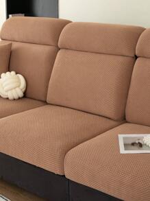 1 件保暖内衬加厚摇粒绒纯色高弹力全包沙发套，手感舒适细腻，透气亲肤，提升您的家居装饰，易于铺设，保护家具，卧室，办公室，客厅，家居装饰 - 咖色 - 查看 6