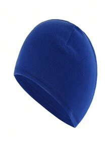 1pc Men's Autumn/Winter Windproof Cycling Helmet Liner Hat, Thermal Lined Outdoor Sports Cap - Royal Blue - View 7