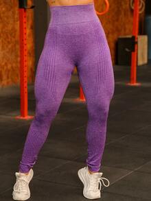 Women Sports Leggings - Lilac Purple - View 6