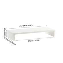 1pc Multi-Color Monitor Stand Riser Desk Storage Holder Organizer Back To School - White - View 7
