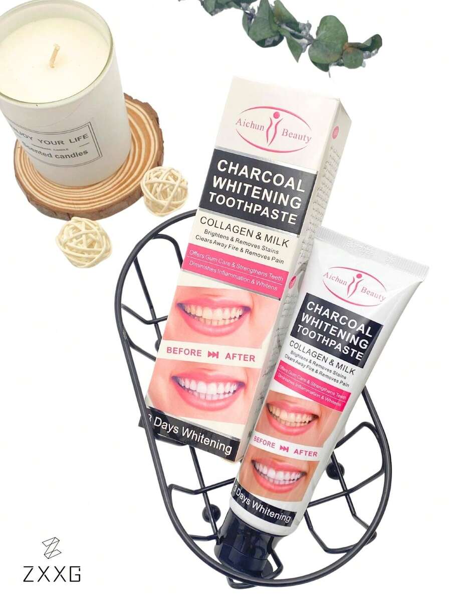 Pasta Dental Blanqueadora, 100ml Excelente Para El Tratamiento Dental Y Lucir Unos Dientes Más Blancos Charcoa Estética, Belleza, Mujer, Makeup, Gloss, Maquillaje, Moda, Trend, Disfraz, Fashion, Beauty, Color, Women, Styilist, Estilo, Cuidado, Piel, Skin, Skincare, Fiesta, Look De Noche, Elegante, Sombra, Ojos, Eyes, Eyeshadow, Rostro, Perlada Y Brillante - Blanco - Ver 1