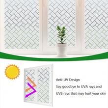 1 Pieza De Película De Privacidad Para Ventana, Película De Ventana De Vidrio Esmerilado, Película De Adsorción De Ventana, Pegatina De Ventana De Adsorción Electrostática Libre De Adhesivos Que Puede Eliminar Los Rayos Ultravioleta Solares, Adecuada Para Hogar, Oficina Y Cocina - Blanco - Ver 7