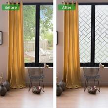 1 Pieza De Película De Privacidad Para Ventana, Película De Ventana De Vidrio Esmerilado, Película De Adsorción De Ventana, Pegatina De Ventana De Adsorción Electrostática Libre De Adhesivos Que Puede Eliminar Los Rayos Ultravioleta Solares, Adecuada Para Hogar, Oficina Y Cocina - Blanco - Ver 6
