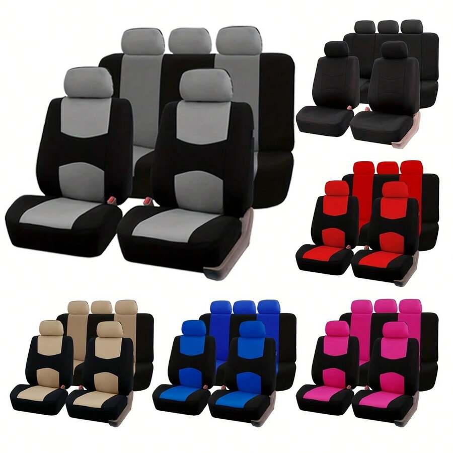 Upgrade Your Car Interior With A Universal Fit 5Seat Polyester Car