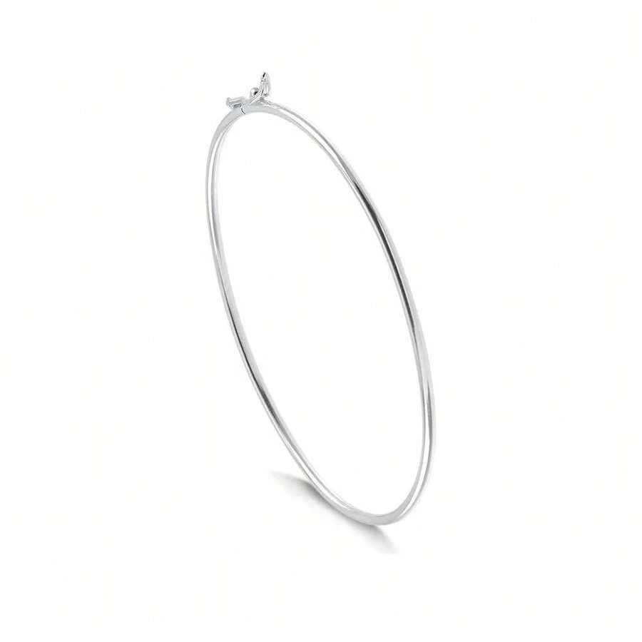 Bracelete Prata 925 Feminino Fio Redondo - Prata - Visão 1