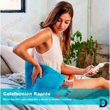 Almohadilla Térmica Cojin Electrico Temperatura De 10 Nivele - Azul - Ver 2