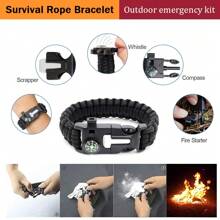 65 In 1 Survival Emergency Kit, Professional Survival Gear Equipment Tools First Aid Accessories Backpack For SOS Emergency Hiking Camping Adventure - Black - View 4
