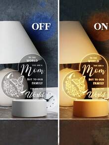 1入組從女兒和兒子送給媽媽的亞克力led夜燈,創意媽媽禮物,媽媽生日禮物,新媽媽/新娘婚禮禮物,母親節婆婆/繼母禮物