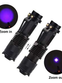 Lampara Tactica Uv Ultravioleta Luz Negra Led Recargable - Morado - Ver 4