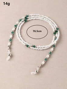 1pc Pearl Beaded Eyeglass Chain For Girls - Multicolor - View 4