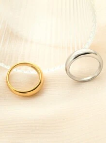 1入時尚不銹鋼圓環，適用於男女