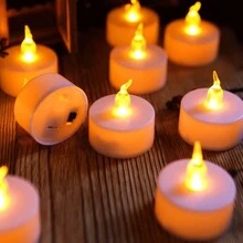 4入組小型蠟燭燈,生日告白浪漫之路指南道具,萬聖節聖誕節led電子蠟燭燈 - 白色 - 查看 3