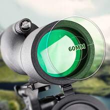 1件可變倍率單筒望遠鏡,專業級,25-75×60倍率,大口徑,高清晰度,適合觀鳥 - 黑色 - 查看 2