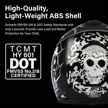 TCMT Dot Youth Motorcycle Off-Road Helmet Full Face Motocross Street Dirt Bike Mountain Bike BMX MX ATV Helmet+Goggles+Gloves - 黑色 - 查看 7