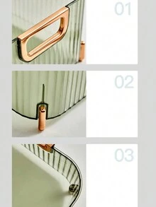 1入/豪華款透明桌面便攜式收納籃,多功能浴室和廚房收納盒,臥室洗衣籃,客廳零食收納盒,家用收納容器