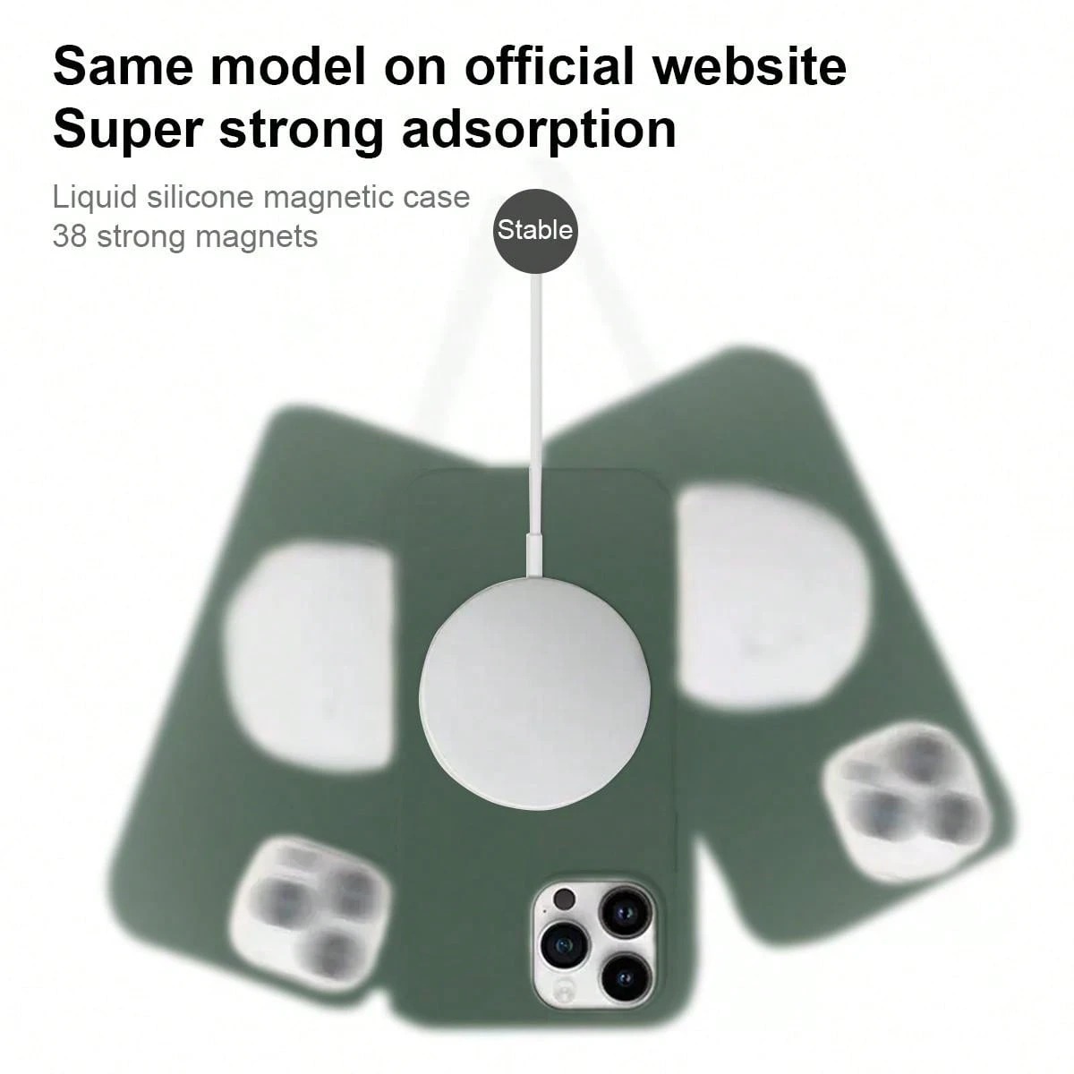 Liquid Silicone Magsafe Wireless Charger Case Compatible With