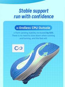 ONEMIX Men's Breathable Mesh Lightweight Shock Absorbing Running Shoes For Sports, Daily Jogging & Training - Baby Blue - View 6