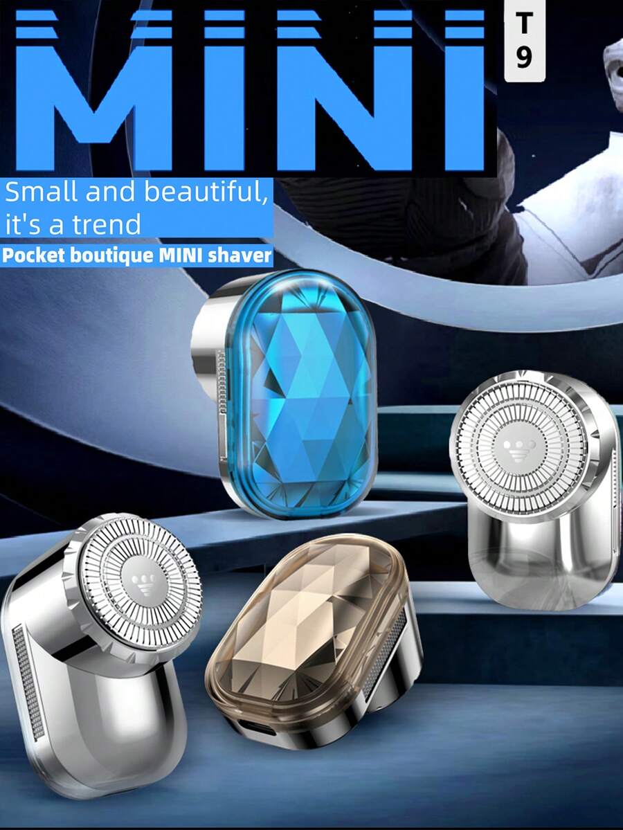 Mini Afeitadora Eléctrica Portátil, Recargable Con Usb, Un Gadget De Emergencia Imprescindible Para Viajar - Dorado - Ver 1