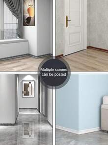 1 件/3 件/5 件自黏 3d 立體腰線天花板裝飾貼紙牆邊框防水電視背景邊框 - 黃龍玉色 - 查看 8