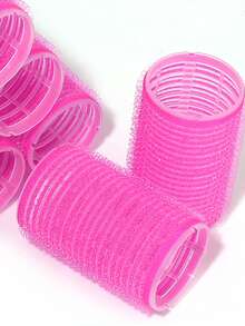 24入組3.6厘米髮捲棒(12入組捲髮棒+ 12入組金屬夾子),多種顏色,尼龍+pp+金屬髮捲器,多尺寸,適用於空氣瀏海捲曲,塑膠髮捲器,便捷的造型工具 - 彩色 - 查看 4