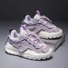 男女孩秋季新款運動鞋,籃球鞋,跑步鞋,運動休閒鞋 - 紫色 - 查看 5