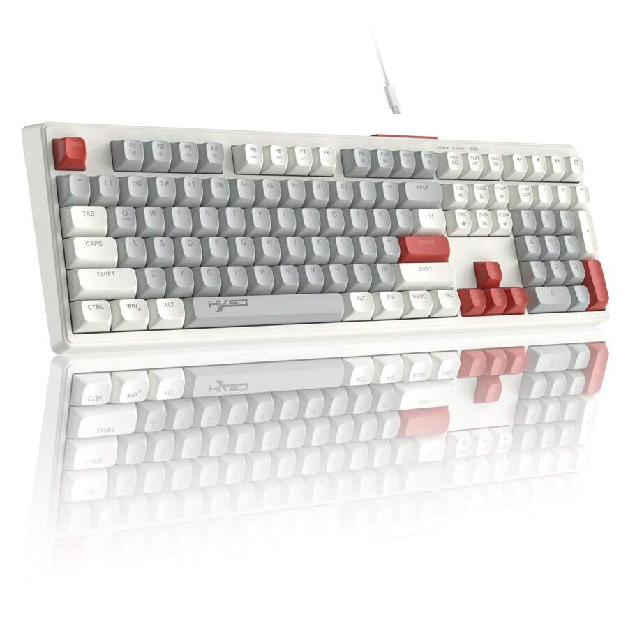 MAGICREFINER Gaming Keyboard,Wired Keyboard with RGB Backlight,Mute