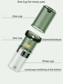 1入行旅摺疊杯,景觀創意漱口杯帶牙刷和毛巾收納,適用於商務旅行,浴室,廁所 - 綠色 - 查看 11