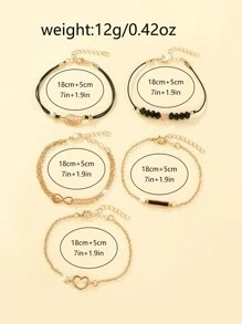 Bộ trang sức gồm đồng hồ đeo tay nữ thời trang tối giản mặt tròn và vòng tay bện, thích hợp đeo hàng ngày, làm quà sinh nhật, quà dự tiệc, quà tặng ngày lễ, quà tặng lý tưởng cho bản thân hoặc bạn bè. Không kèm hộp đựng. - màu đen - Xem 5