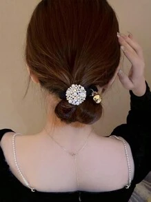 2pcs Women's Fashionable Multicolor Elastic Hair Ties For High Ponytail Elegant Ponytail Holders Hair Elastics Hair Rubber Bands Scrunchies Hair Rope, Hair Bobbles