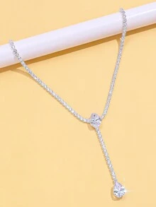 1入組銀色雙層項鏈加1入組銀項鏈 - 銀色 - 查看 3