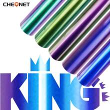 Lot De 5 Couleurs De Feuille De Vinyle De Transfert De Chaleur Caméléon Htv Pour La Décoration De Fête, Les Vêtements Personnalisés Et Le Bricolage