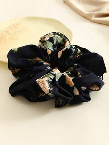 1入組絲緞超大花朵頭髮束，優雅甜美，適用於日常、節慶、派對穿搭，是禮物的好選擇