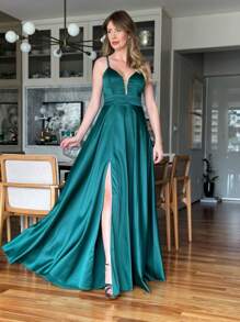 Women Prom & Evening Dresses - Dark Green - View 1