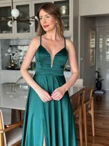 Women Prom & Evening Dresses - Dark Green - View 5
