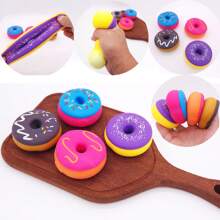1pc Random Color Creative Simulation Donut Stress Relief Toy, Tpr Donut, Party Gift - Multicolor - View 1