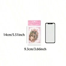 MOCARD 1 包/20 张仿古花和金箔主题美学贴纸，用于装饰规划师、DIY 装饰、手机、笔记本电脑、剪贴簿和日记本 - 橘色 - 查看 11
