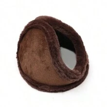 1pc Winter Fashionable Ear Warmer With Thick Plush Back-ear Design For Warmth And Style - Coffee Brown - View 3