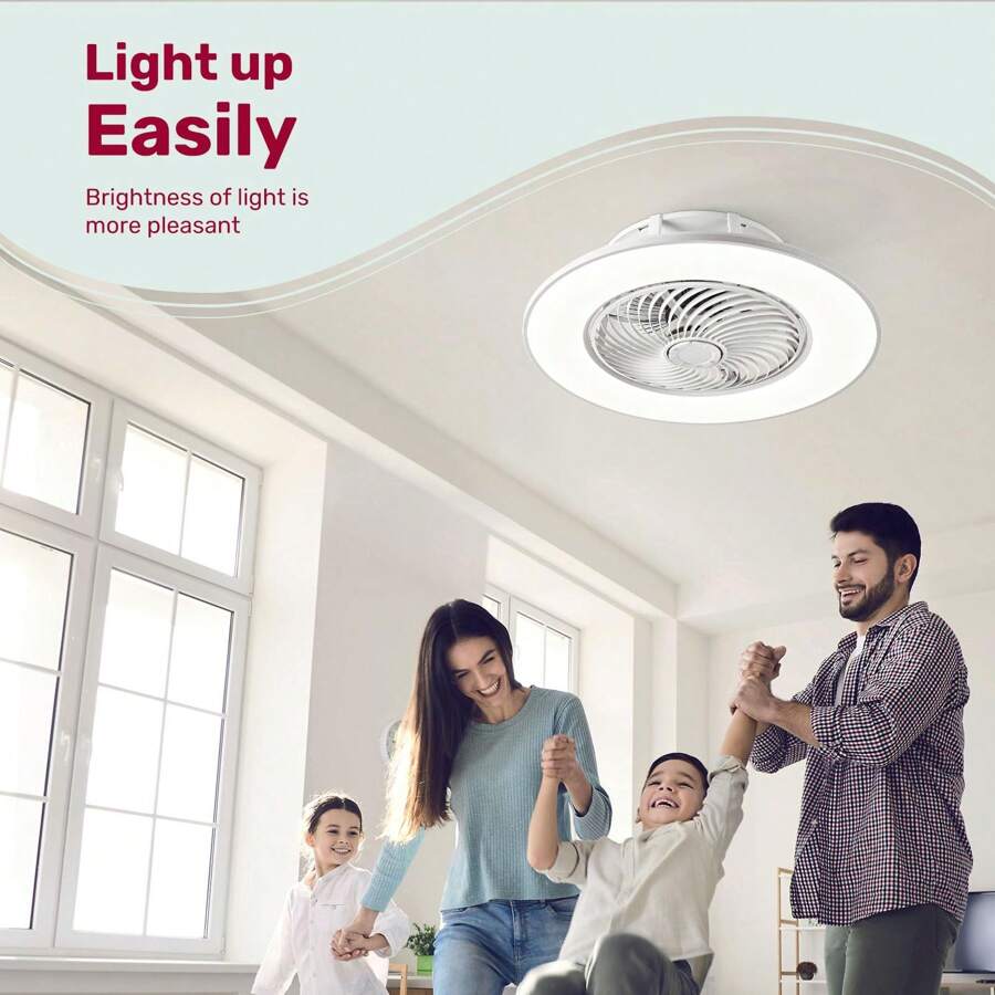 YANASO Ceiling Fan with Light Modern Bladeless Ceiling Fan with Remote