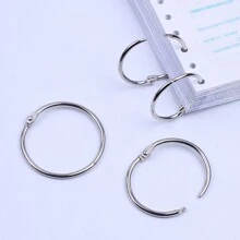 20入組銀色裝訂環,可用於diy手工藝品、書籍、相冊、辦公室、學校用品等 - 銀色 - 查看 5