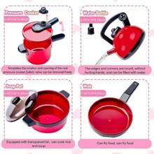 51 Pieces Kitchen Cooking Toys Set Pretend Toys Simulation Kitchen Kids Kitchen Accessories Toys Kitchen Accessories Gifts For Kids Girls Boys 3 Years Old And Up (Some Accessories Colors Are Shipped Randomly) - Multicolor - View 3