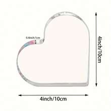 1 件壓克力紀念品透明心形標誌紀念同情慰問禮物,水晶玻璃正念同情餐桌裝飾,4 X 4 英寸/10 X 10 厘米 - love - 查看 2