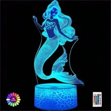 Mr001(16l) Mermaid Night Light - White - View 1