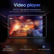 MP3 Player with WiFi, Oilsky 3.5-inch Full Touchscreen MP4 MP3 Player with Speakers, 16GB Android MP3 Digital Audio Player - Black - View 2