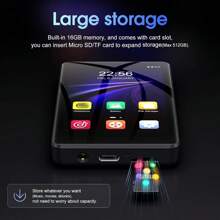 MP3 Player with WiFi, Oilsky 3.5-inch Full Touchscreen MP4 MP3 Player with Speakers, 16GB Android MP3 Digital Audio Player - Black - View 3