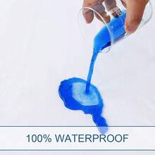 115g Ultra Fine Fiber Towel Cloth Waterproof Mattress Protector, Elastic Band Fits 12-18 Inch Mattress, Breathable Towel Cloth Waterproof Bed Skirt, Machine Washable And Reusable Multiple Times, Year-Round White 1pc - White - View 3