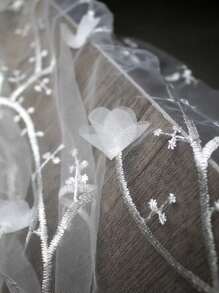 3d刺繡花紋蕾絲布,適用於diy製作服裝和手工藝品 - 彩色 - 查看 4