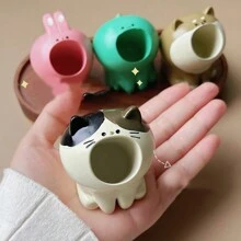 1 Stück Mini Japanischer Stil Nagelbohrer Bit Aufbewahrungsröhre, süßes Cartoon Tiermuster (Katze, Hund, Dinosaurier, Hase), Nagelpflege Werkzeug Schreibtisch Organizer Box/Halter, Offener Mund Pinselbecher, Nagelpolierer Aufbewahrungsbox, Nagelkunst Zubehör, Nagelwerkzeuge, Nagelkunst Werkzeuge, Schulanfangszeit - Verschiedenfarbig - Übersicht 7