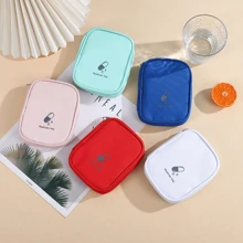 便携式旅行药品收纳袋，适用于急救箱、家庭药物整理袋、迷你便携包，适用于旅行收纳袋、化妆包、化妆包、度假收纳袋、大容量化妆品收纳袋、化妆盒，适用于口红、刷子、护肤品、手机、硬币、小物品，适用于家庭、礼物、度假和节日万圣节圣诞节多功能用途 - 寶藍色 - 查看 1